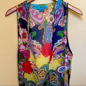 Turquoise Haven sheer duster Size L/XL